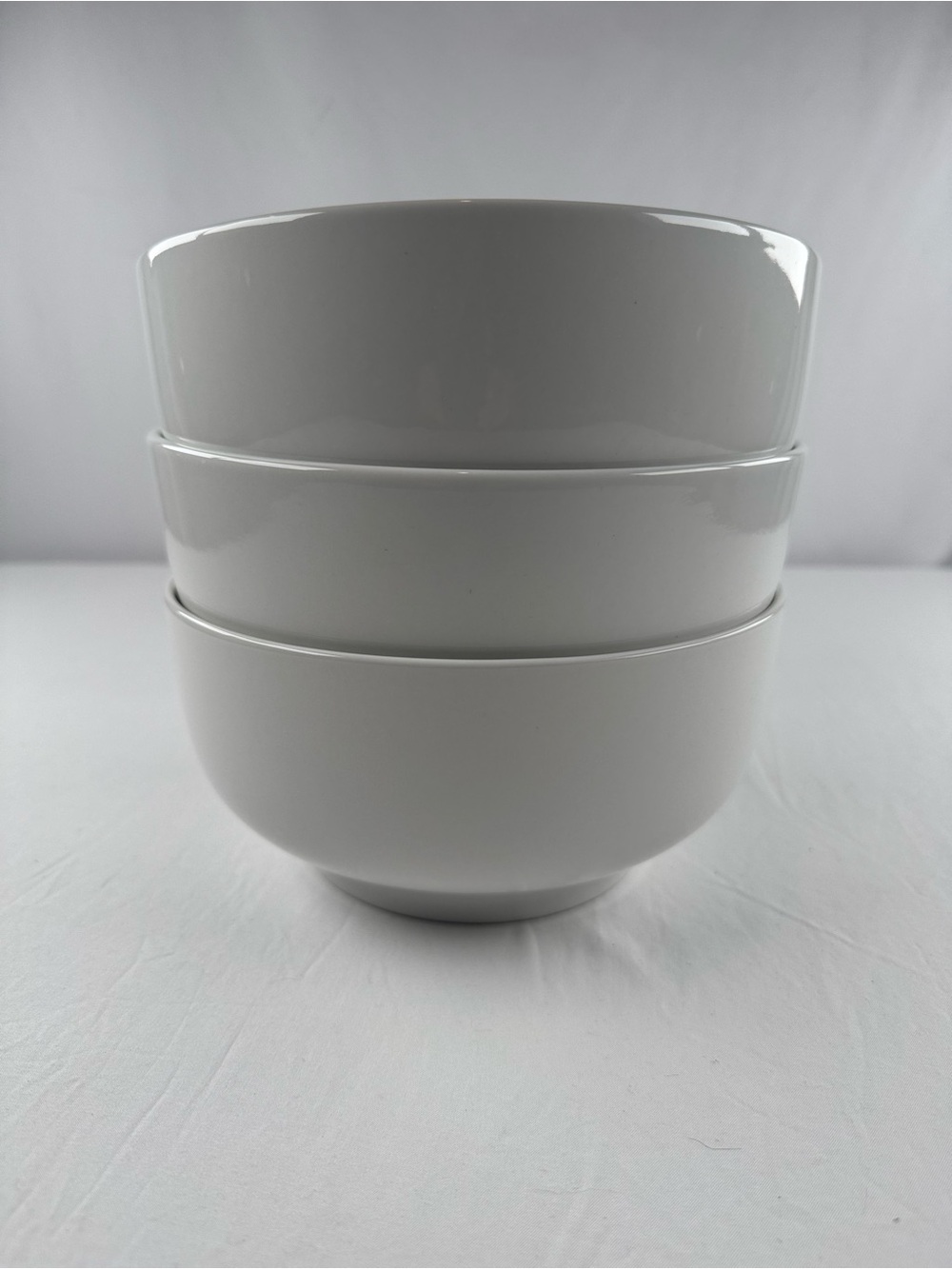 Denmark Tools for Cooks White Porcelain All Purpose 8" Bowls Set of 3 Incomplete - Picture 3 of 7